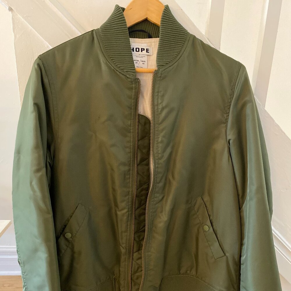 HOPE STOCKHOLM Classic Khaki Green Jacket Size 38 WOM/48 MAN,Excellent Condition